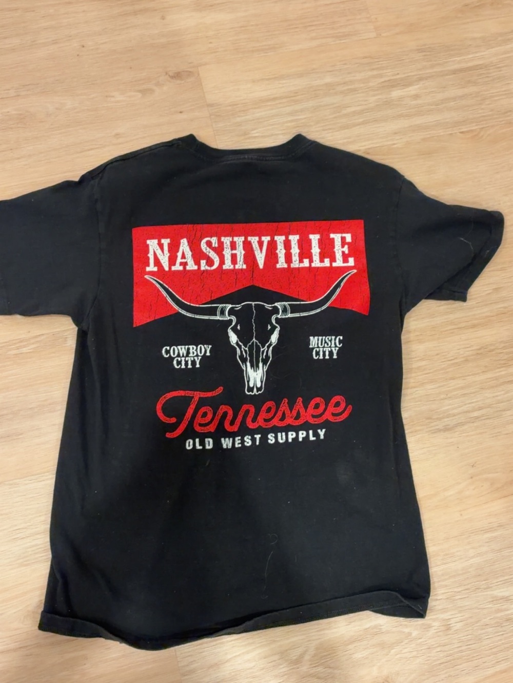 Black Nashville Tennessee Graphic Tee - Old West Supply